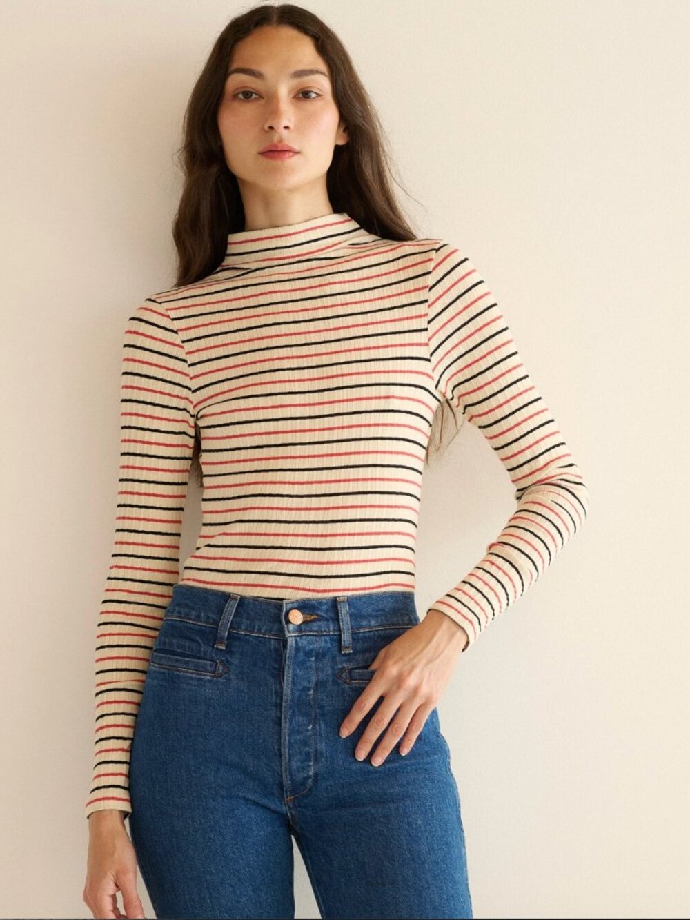 NWT Doen Ginevra tee -- Riviera stripe / S